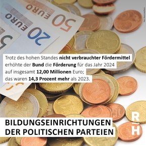 12 Millionen Euro Förderung für Bildungseinrichtungen der politischen Parteien - Copyright: Foto: iStock.com/hsvrs