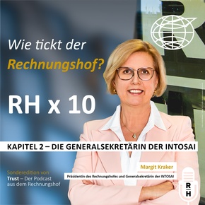 Rechnungshof-Präsidentin Margit Kraker - Copyright: Fotos: Achim Bieniek | Collage: RH | Grafik: elements.evanto.com/Icons8